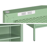 Darrahopens Furniture > Living Room ArtissIn Buffet Sideboard Metal Locker Display Cabinet Storage Shelves Green