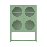 Darrahopens Furniture > Living Room ArtissIn Buffet Sideboard Metal Locker Display Shelves Cabinet Storage Green