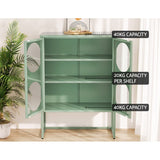 Darrahopens Furniture > Living Room ArtissIn Buffet Sideboard Metal Locker Display Shelves Cabinet Storage Green