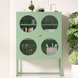 Darrahopens Furniture > Living Room ArtissIn Buffet Sideboard Metal Locker Display Shelves Cabinet Storage Green