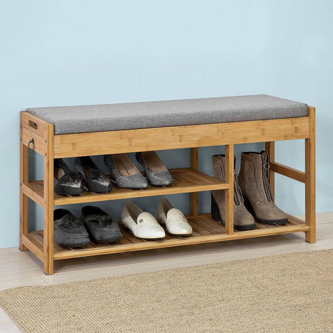 Darrahopens Furniture > Living Room Bamboo Shoe Bench Drawers Lift Top