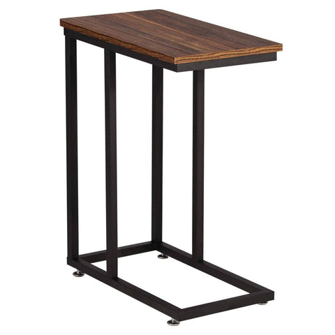 Darrahopens Furniture > Living Room EKKIO C-Shaped End Table with Anti Slip Base (Walnut)