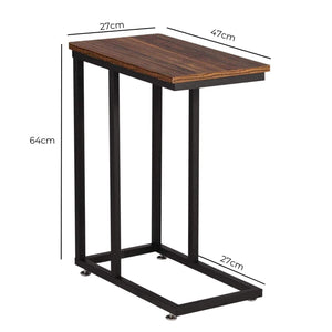 Darrahopens Furniture > Living Room EKKIO C-Shaped End Table with Anti Slip Base (Walnut)
