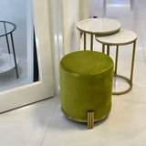 Darrahopens Furniture > Living Room Interior Ave - Apollo Velvet Ottoman - Green