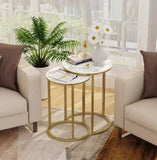 Darrahopens Furniture > Living Room Interior Ave - Deva Gold Nested Side Table Set