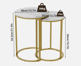 Darrahopens Furniture > Living Room Interior Ave - Deva Gold Nested Side Table Set