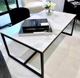 Darrahopens Furniture > Living Room Interior Ave - Monaco Rectangle Coffee Table - White Marble Stone