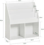 Darrahopens Furniture > Living Room Kids Shelving Unit 3 Shelves 2 Compartments