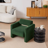 Darrahopens Furniture > Living Room Lilah Modern Boucle Fabric Armchair - Basil Green