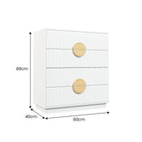 Darrahopens Furniture > Living Room Sarantino Gail Chest Of Drawers Tallboy Dresser In White