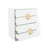 Darrahopens Furniture > Living Room Sarantino Gail Chest Of Drawers Tallboy Dresser In White