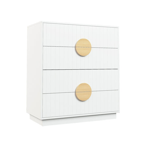 Darrahopens Furniture > Living Room Sarantino Gail Chest Of Drawers Tallboy Dresser In White