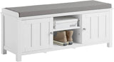 Darrahopens Furniture > Living Room Shoe Cabinet Bench, White