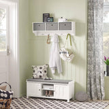 Darrahopens Furniture > Living Room Shoe Cabinet Bench, White