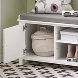 Darrahopens Furniture > Living Room Shoe Cabinet Bench, White