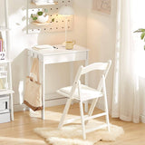 Darrahopens Furniture > Living Room Small White Desk with Drawer Hooks