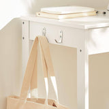 Darrahopens Furniture > Living Room Small White Desk with Drawer Hooks