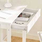 Darrahopens Furniture > Living Room Small White Desk with Drawer Hooks