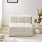 Darrahopens Furniture > Living Room Travis White Boucle Fabric Armchair