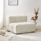 Darrahopens Furniture > Living Room Travis White Boucle Fabric Armchair