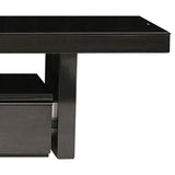 darrahopens Furniture > Living Room TV Cabinet with 3 Storage Drawers Extendable With Glossy MDF Entertainment Unit in Black Color