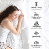 Darrahopens Furniture > Mattresses EasyDreamer Orthopaedic Euro Top Pocket Spring Double Mattress