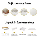 Darrahopens Furniture > Mattresses Giselle Bedding Memory Foam Mattress Topper 7-Zone Airflow Pad 8cm King White