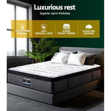 darrahopens Furniture > Mattresses Giselle QUEEN Bed Mattress 9 Zone Pocket Spring Latex Foam Medium Firm 34cm