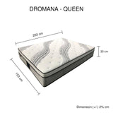 darrahopens Furniture > Mattresses Queen Mattress in Gel Memory Foam 6 Zone Pocket Coil Soft Firm Bed 30cm Thick