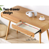Darrahopens Furniture > Office Artiss Computer Desk Office Study Desks Table Drawers Storage Ash Wood Legs