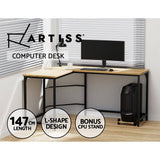 Darrahopens Furniture > Office Artiss Corner Computer Desk L-Shaped Student Home Office Study Table Oak