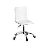 Darrahopens Furniture > Office Artiss Office Chair Computer Desk Gaming Chairs PU Leather Low Back White