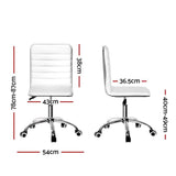 Darrahopens Furniture > Office Artiss Office Chair Computer Desk Gaming Chairs PU Leather Low Back White