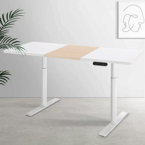 Darrahopens Furniture > Office Artiss Standing Desk Motorised Electric Dual Motor 140CM White Pine