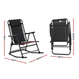 Darrahopens Furniture > Outdoor Gardeon Outdoor Rocking Chair Folding Reclining Recliner Patio Furniture Garden