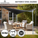 Darrahopens Furniture > Outdoor Wallaroo 3x3m Butterfly Steel Gazebo - Charcoal