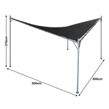 Darrahopens Furniture > Outdoor Wallaroo 3x3m Butterfly Steel Gazebo - Charcoal