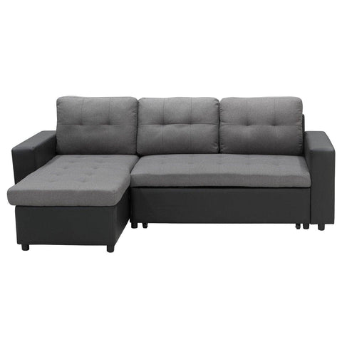 Darrahopens Furniture > Sofas Sarantino Corner Sofa Linen Lounge Couch L-shaped Modular Furniture Home Chaise Grey