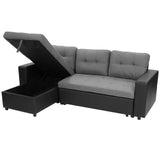 Darrahopens Furniture > Sofas Sarantino Corner Sofa Linen Lounge Couch L-shaped Modular Furniture Home Chaise Grey