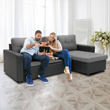 Darrahopens Furniture > Sofas Sarantino Corner Sofa Linen Lounge Couch L-shaped Modular Furniture Home Chaise Grey