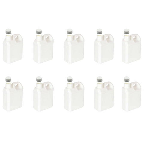 Darrahopens Gift & Novelty 10x 5L White HDPE Plastic Bottles + Tamper Tel Caps - Dangerous Goods Jerry Can