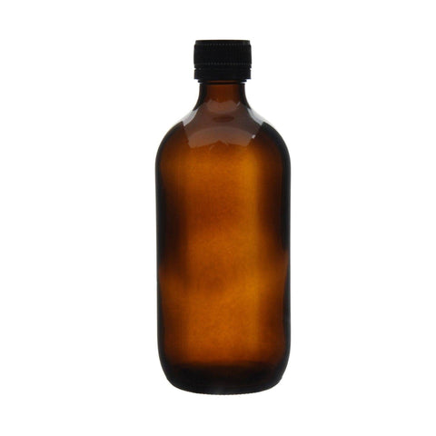 Darrahopens Gift & Novelty 25x 500ml Amber Glass Bottles + Tamper Evident Cap - Empty Essential Oil - Bulk