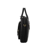 Darrahopens Gift & Novelty > Bags Pierre Cardin Leather Multi-Compartment Business Laptop Bag - Black