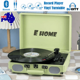 Darrahopens Gift & Novelty > DVDs. CDs and Blurays Record Player Vinyl Turntable Bluetooth Speakers Retro Briefcase USB (Turquoise)