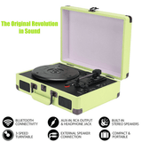 Darrahopens Gift & Novelty > DVDs. CDs and Blurays Record Player Vinyl Turntable Bluetooth Speakers Retro Briefcase USB (Turquoise)