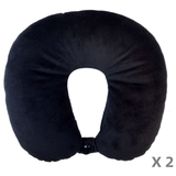 Darrahopens Health & Beauty 2 X Portable U Shaped Travel Neck Pillow Head Rest Cushion Microbead