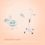 Darrahopens Health & Beauty 5x Magnifying Lamp Fluorescent Salon Light Glass Beauty Floor Stand Magnifier