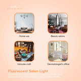 Darrahopens Health & Beauty 5x Magnifying Lamp Fluorescent Salon Light Glass Beauty Floor Stand Magnifier