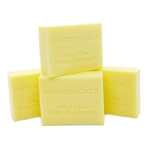 Darrahopens Health & Beauty > Bath & Body 4x 100g Plant Oil Soap Honeysuckle Scent Pure Vegetable Base Bar Australian