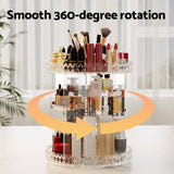 Darrahopens Health & Beauty > Cosmetic Storage Embellir Makeup Case Acrylic Rotating Cosmetic Organizer Storage Display Holder